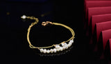 925 Silver Amulet Pearl Bracelet for Women