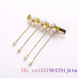 Vintage Pearl Flower Barrette 925 Silver Hair Clip