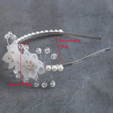 Pearl Flower Crown Headdress For Women Girls Braided Headband