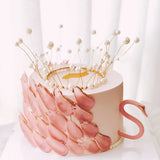Pearl Red Seaweed Wedding Crown Tiara Hair Accessories