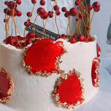 Pearl Red Seaweed Wedding Crown Tiara Hair Accessories