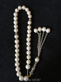 Pearl Shell Tridacna Stone Islamic 33 Beads Rosary Prayer Beads