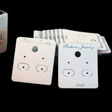 100pcs Plastic Earring Packaging Cards 4x4.5cm