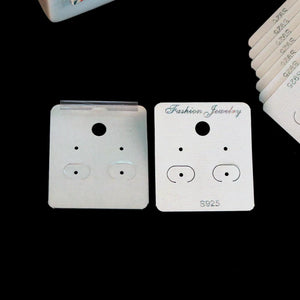 100pcs Plastic Earring Packaging Cards 4x4.5cm