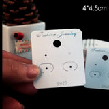 100pcs Plastic Earring Packaging Cards 4x4.5cm