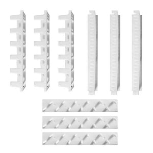 Plastic Jewelry Rack Wall Holder Sticky Hooks 9 Pcs/Lot