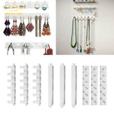 Plastic Jewelry Rack Wall Holder Sticky Hooks 9 Pcs/Lot