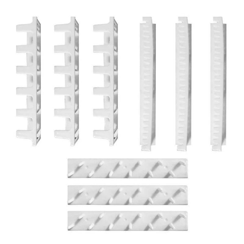 Plastic Jewelry Rack Wall Holder Sticky Hooks 9 Pcs/Lot