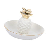 Ananas Dish Porcelain Ceramic with Tray Room Decor Plate