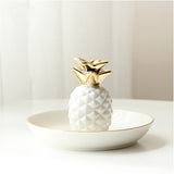 Ananas Dish Porcelain Ceramic with Tray Room Decor Plate