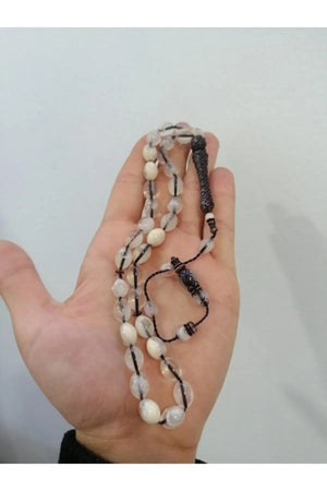 Unique Powder Amber Rosary Necklace Bracelet for Stress