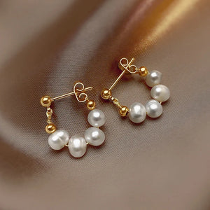 Baroque Freshwater Pearls Dangle Earrings Wedding Jewelry N065