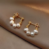 Baroque Freshwater Pearls Dangle Earrings Wedding Jewelry N065