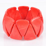 Red Howlite Stretch Bracelet for Men