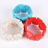 Red Howlite Stretch Bracelet for Men
