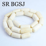 Red Orange Column Coral Beads 8-10mm