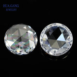 CZ Rose Cut Loose Stone Beads 6mm~8mm Flat Bottom Brilliant Cut 5A