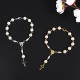 Rose Rosary Baptism Bracelet Favors Catholic Mini Rosary