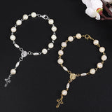 Rose Rosary Baptism Bracelet Favors Catholic Mini Rosary