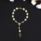 Rose Rosary Baptism Bracelet Favors Catholic Mini Rosary