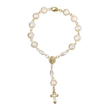 Rose Rosary Baptism Bracelet Favors Catholic Mini Rosary