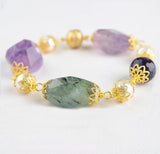 Sea Shell Pearl Amethyst Bracelet