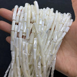 Shell Beads Cylinder Rice Shell Pearls Beads Natural Shell Spacer Beads