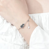Shell Agate Zircon Pendant Necklace S925 Sterling Silver Gourd