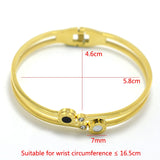 Shell & Double Circle Roman Numerals Bangles - Valentine's Gift