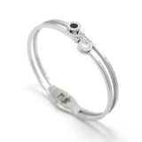 Shell & Double Circle Roman Numerals Bangles - Valentine's Gift