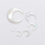 Mother of Pearl Shell Moon Crescent Pendant Charms for Jewelry Making