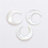 Mother of Pearl Shell Moon Crescent Pendant Charms for Jewelry Making