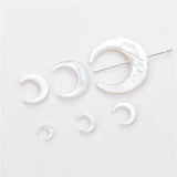 Mother of Pearl Shell Moon Crescent Pendant Charms for Jewelry Making
