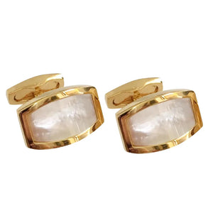 Shell Cufflinks for Men's Wedding Shirts Golden French Business Links
