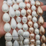 Shell Pearl Water-Drop Oval Loose Beads for DIY Jewelry Making