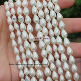 Shell Pearl Water-Drop Oval Loose Beads for DIY Jewelry Making