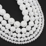 Cracked Crystal Beads 4-12mm Multicolor Round Quartz Beads 15in