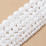 Cracked Crystal Beads 4-12mm Multicolor Round Quartz Beads 15in
