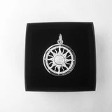 Sun Pendant Necklace for Women Silver-Plated Zircon