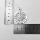 Sun Pendant Necklace for Women Silver-Plated Zircon