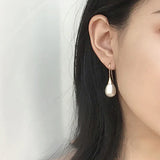 Teardrop Simulation Pearl Earrings Dangle Baroque Palace Style Jewelry