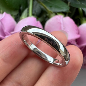 Tungsten 3mm-10mm Domed Rings Wedding Band Polished Finish Comfort Fit