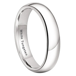 Tungsten 3mm-10mm Domed Rings Wedding Band Polished Finish Comfort Fit