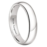 Tungsten 3mm-10mm Domed Rings Wedding Band Polished Finish Comfort Fit