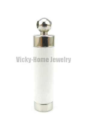 Wood Aroma Necklace Stainless Steel Vial Pendant For Essential Oil