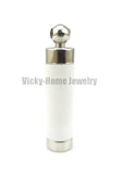 Wood Aroma Necklace Stainless Steel Vial Pendant For Essential Oil