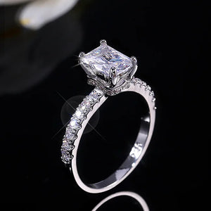 Zircon Cubic Rings Crystal Hot Engagement Claws Jewelry