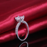 Zircon Cubic Rings Crystal Hot Engagement Claws Jewelry