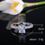 Zircon Cubic Rings Crystal Hot Engagement Claws Jewelry