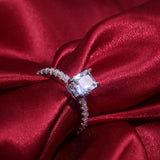 Zircon Cubic Rings Crystal Hot Engagement Claws Jewelry